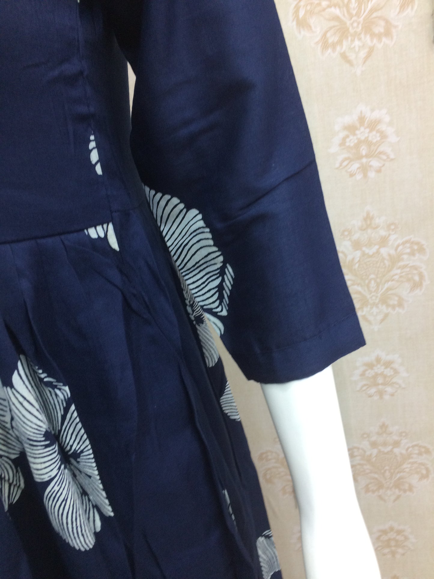 Cotton kurti set in navy blue