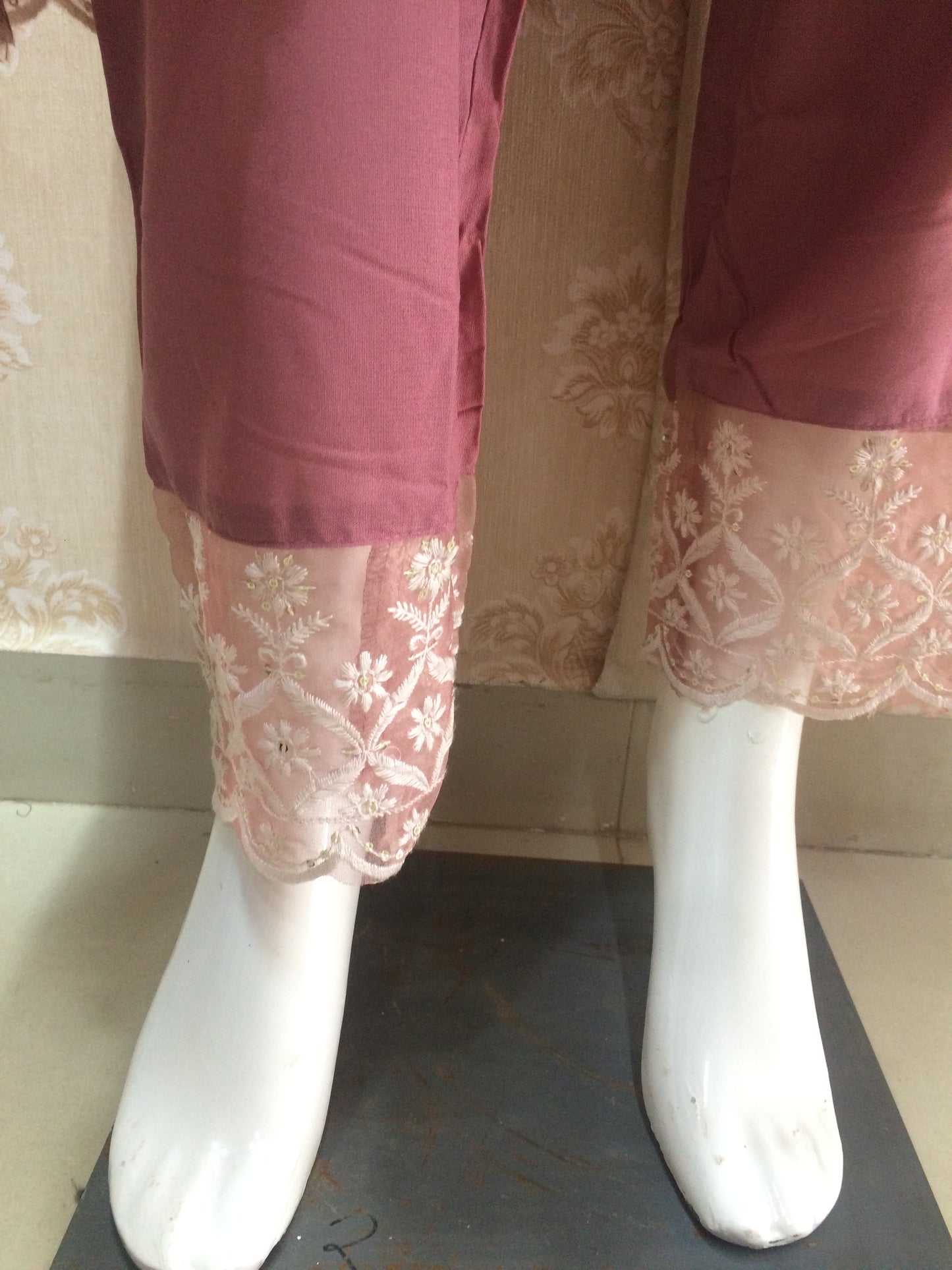 Pink Anarkali with organza dupatta