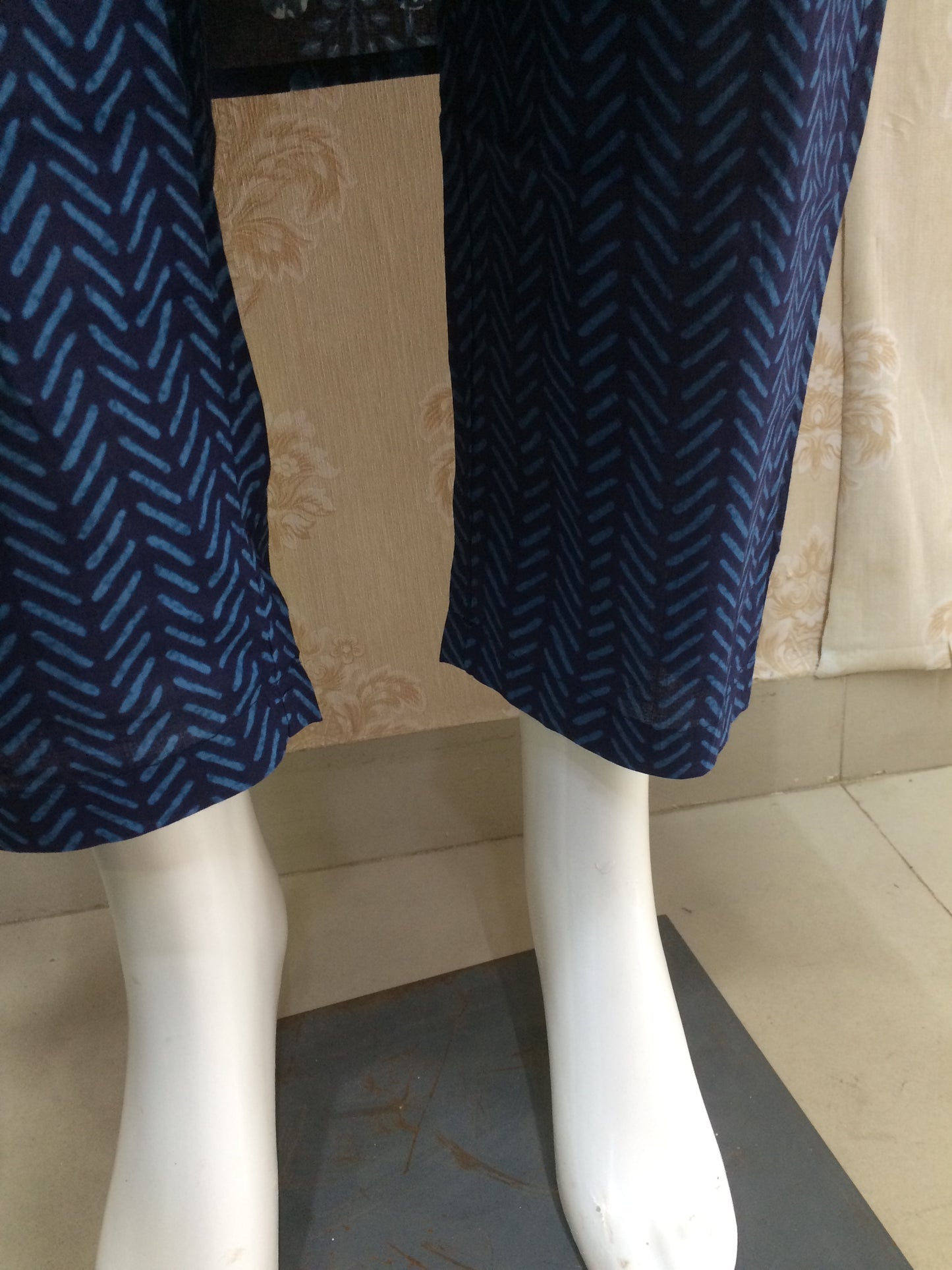 Blue Cotton Printed Suit Set with Dupatta