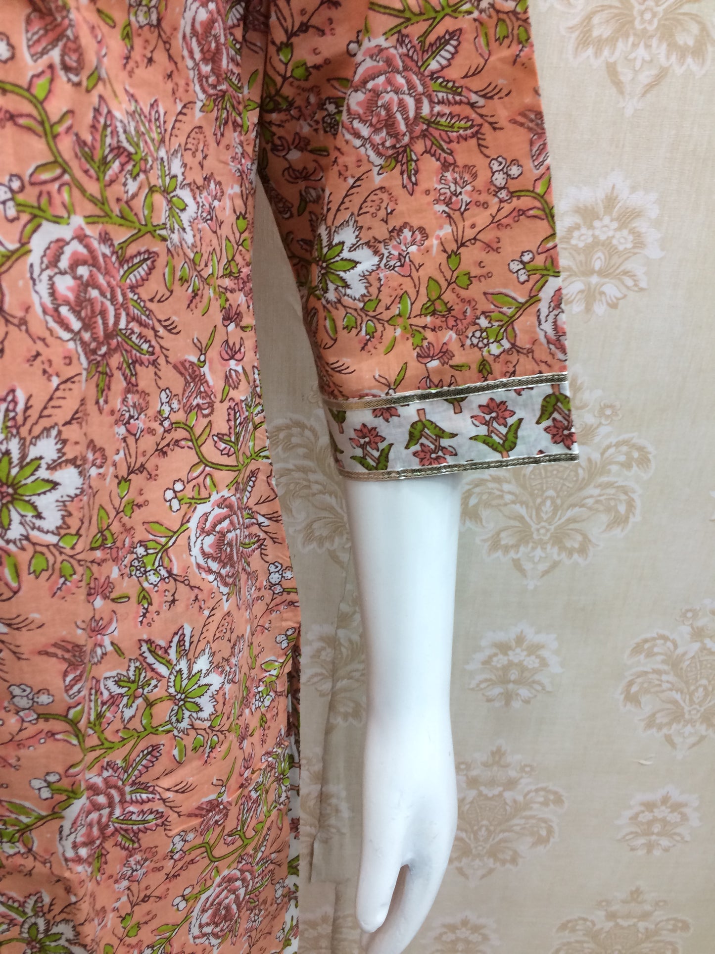 Block print cotton kurta set