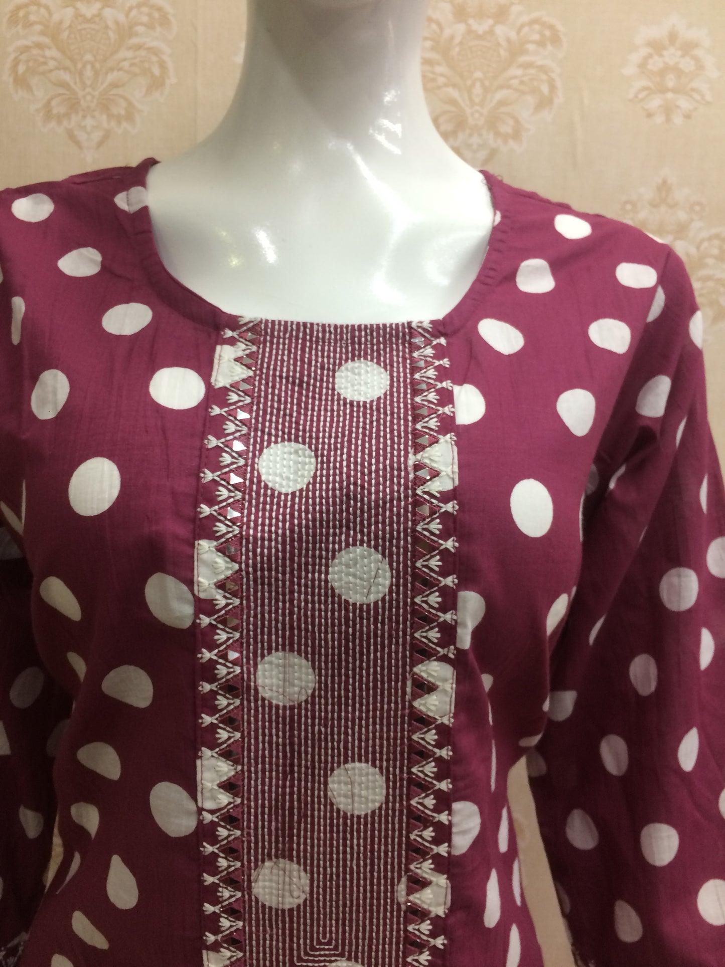 Rani polka dot cotton dress plus size