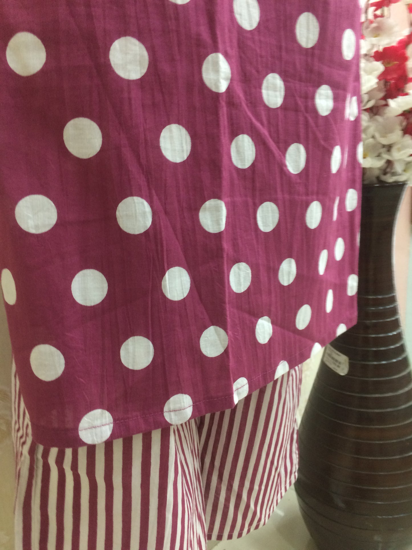 Rani polka dot cotton dress plus size
