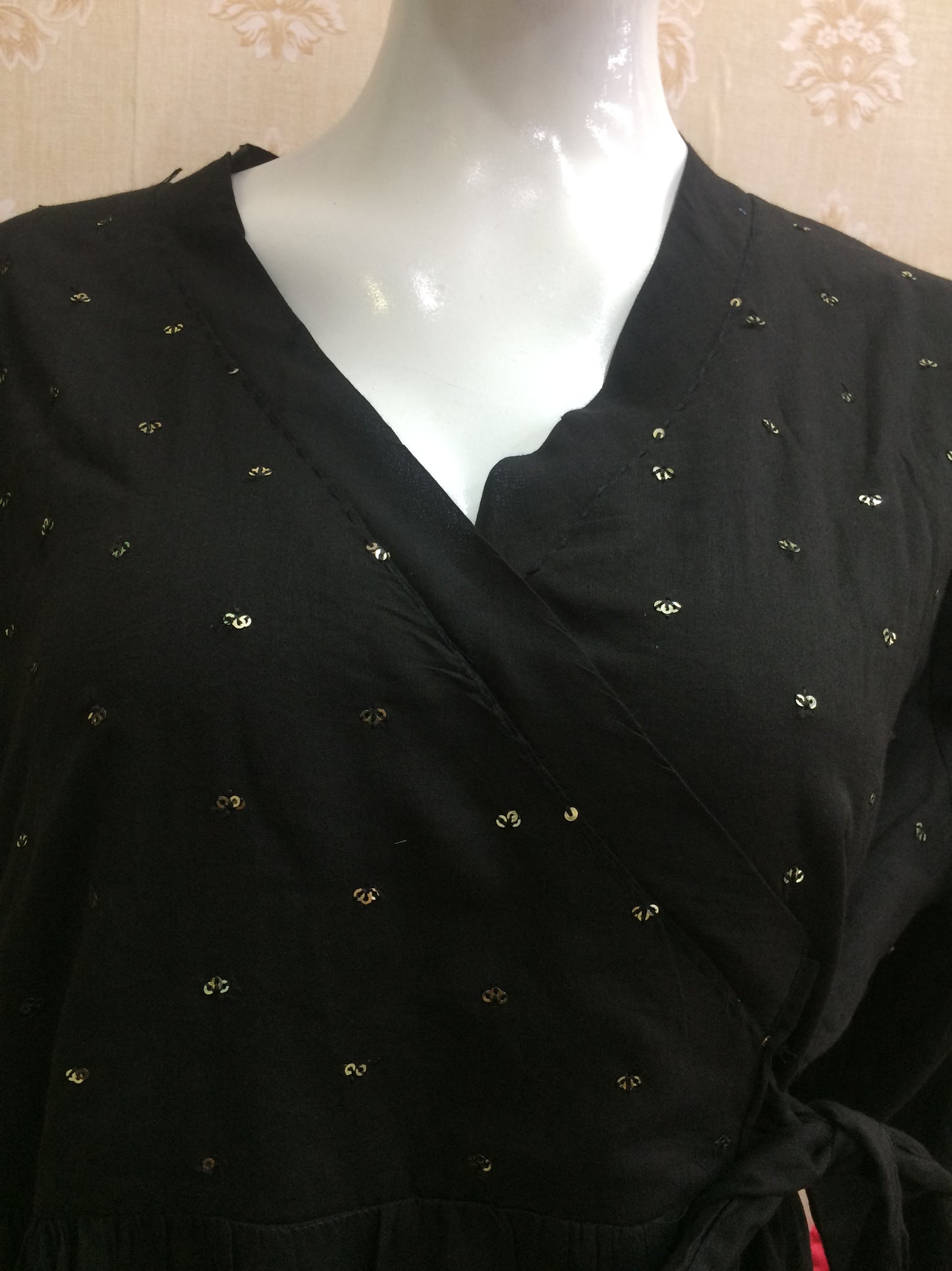 Angrakha black Mul Cotton