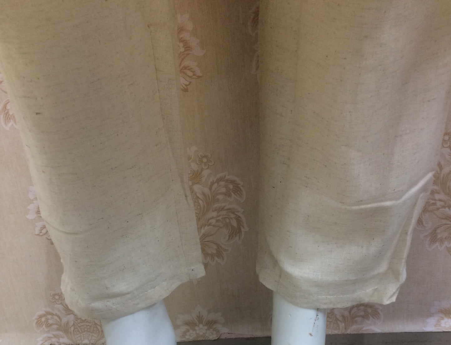 Elegant cream kurti with blue floral embroidery