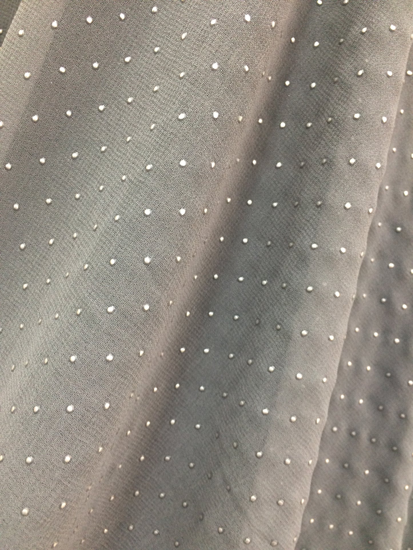 Georget dupatta with light stone work gray