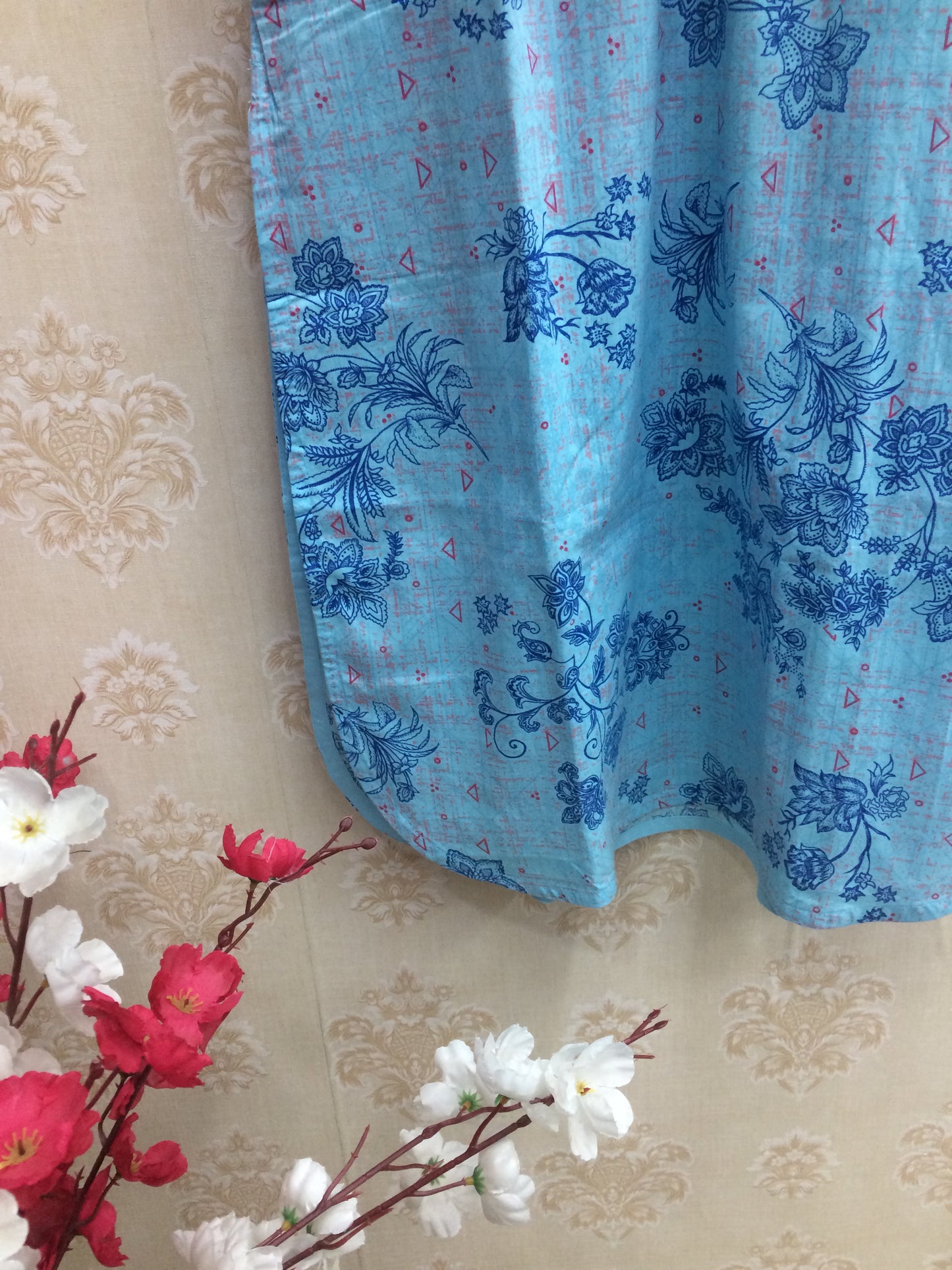 Rangriti - Light Blue And Dark Blue Print