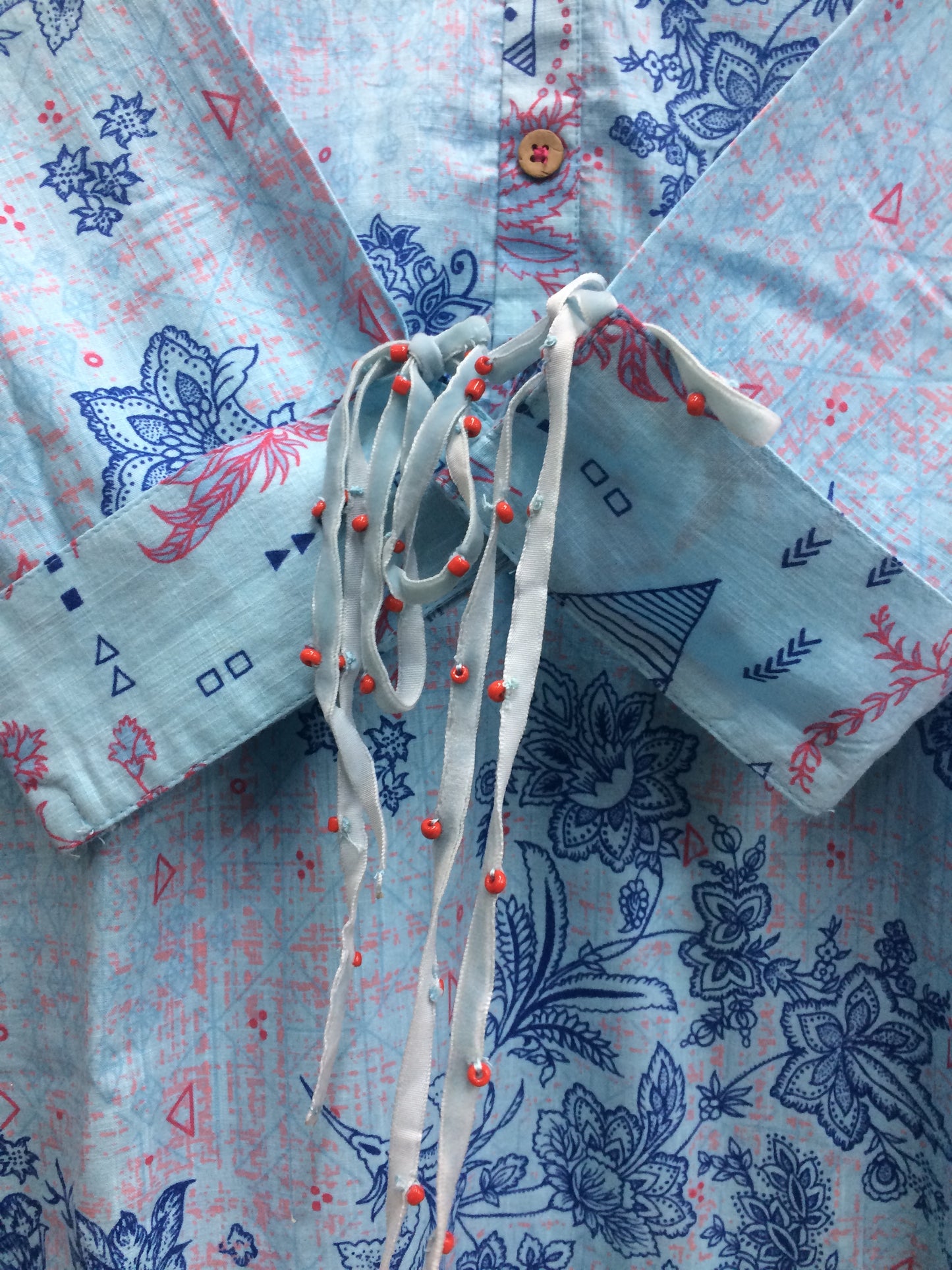 Rangriti - Light Blue And Dark Blue Print