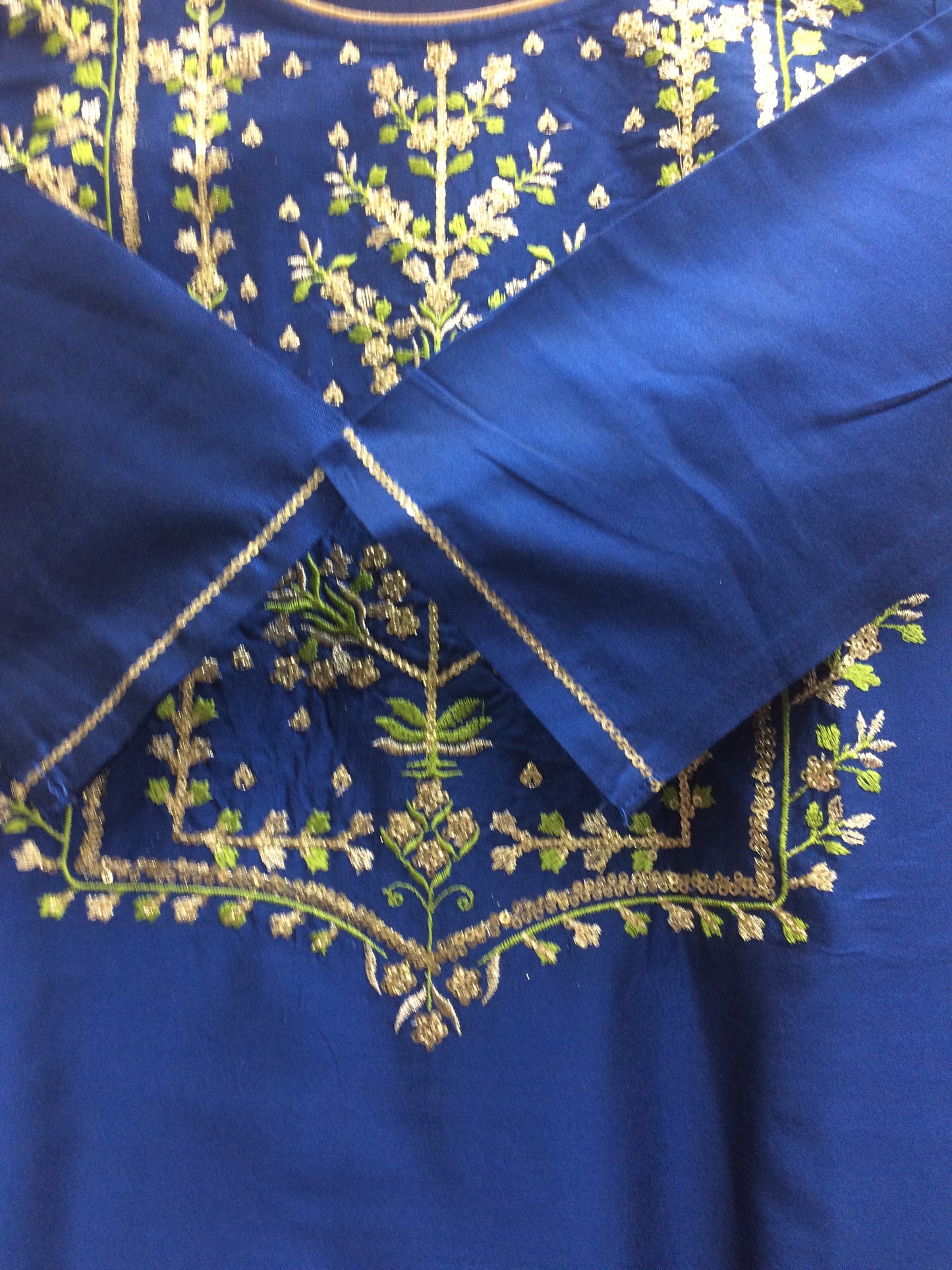Aurelia navy blue kurti with yoke embroidered