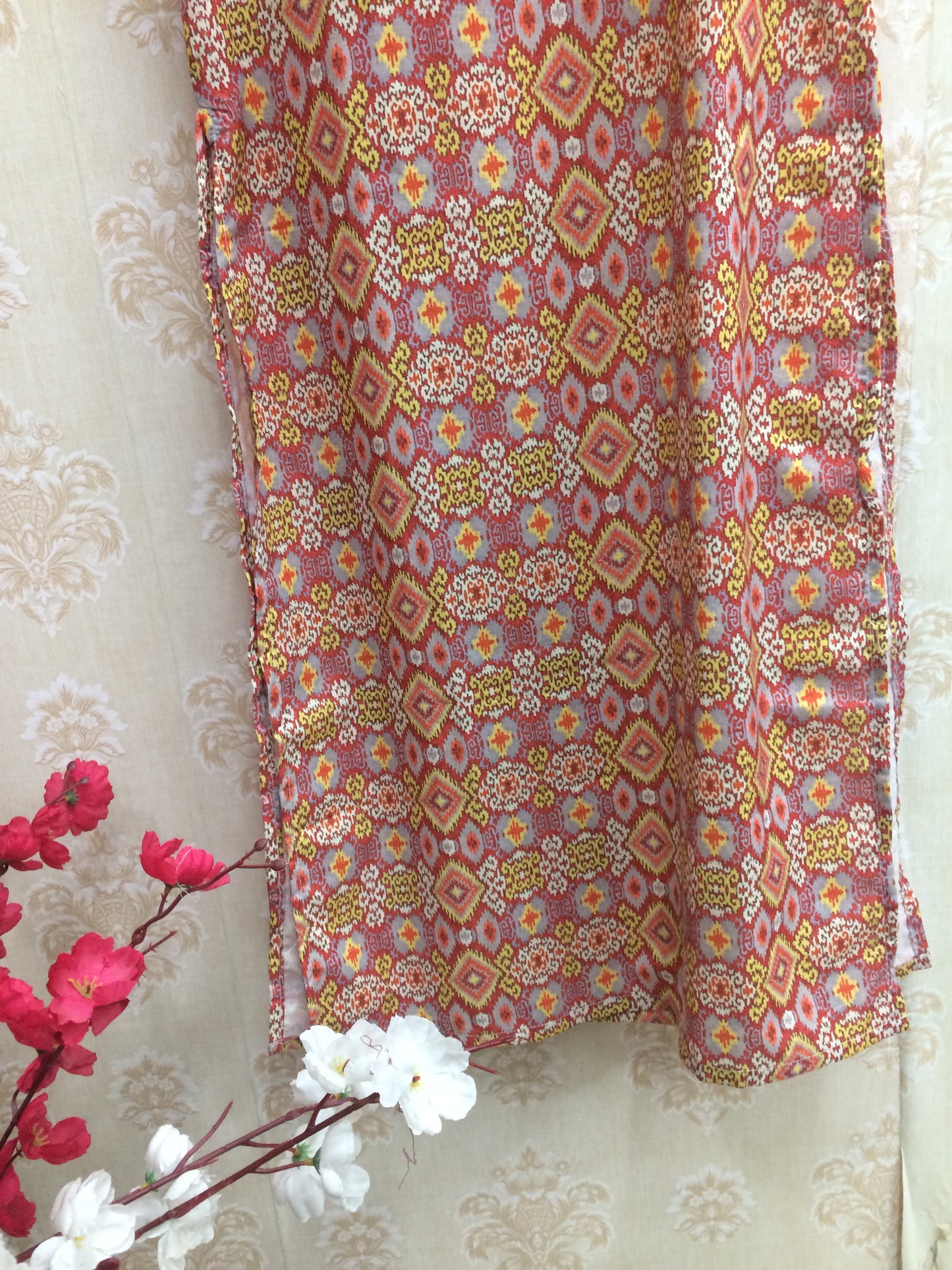 Aks printed peach kurti