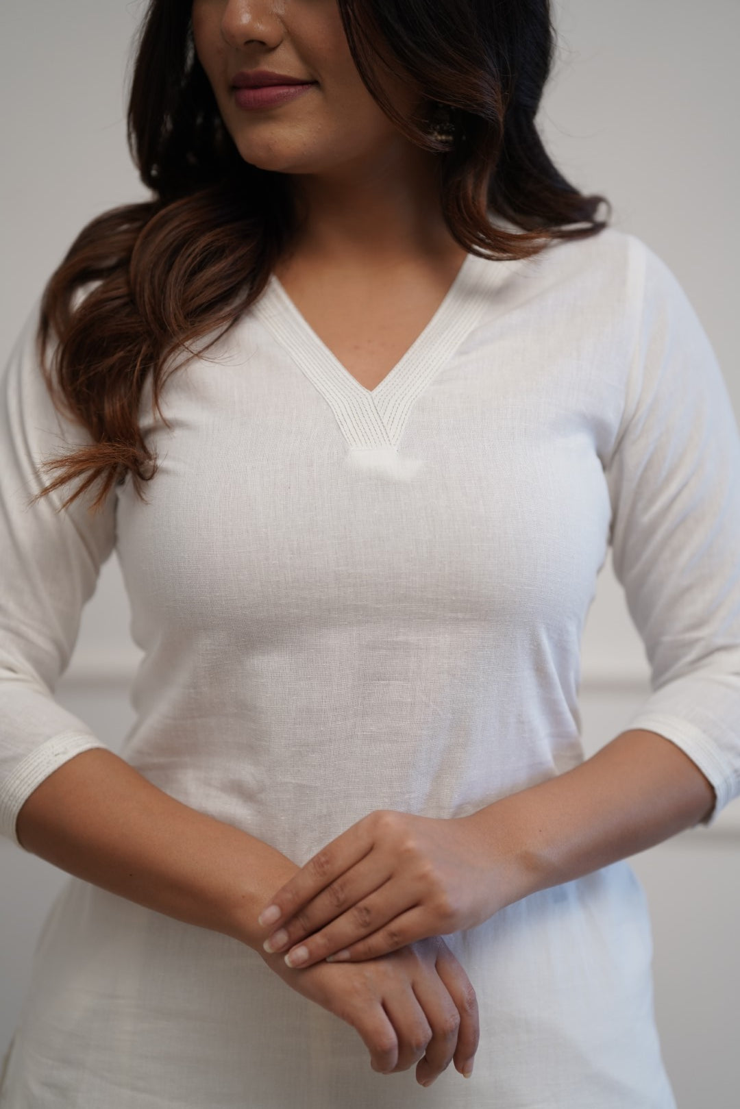 Plain white 2 pcs set