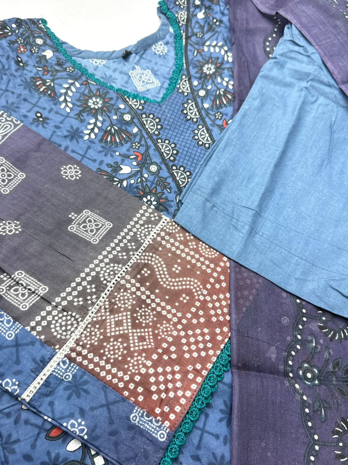 Pakistani dresses brown sky blue