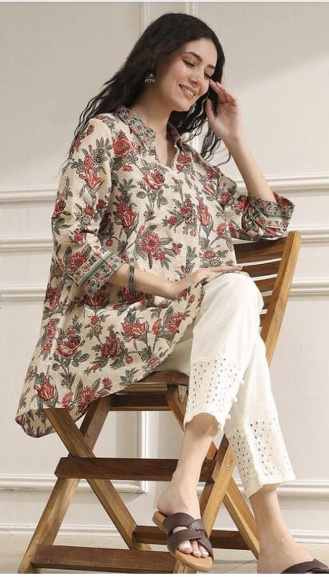 BIBA - short tunic beige