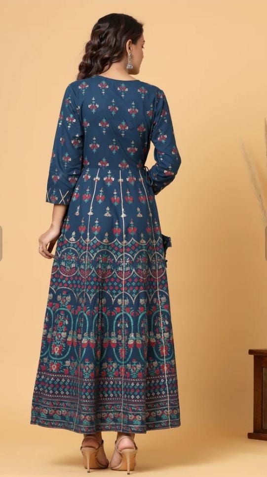 Printed Rayon Foil Print Kurta