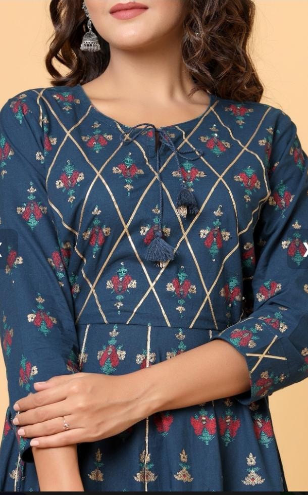 Printed Rayon Foil Print Kurta