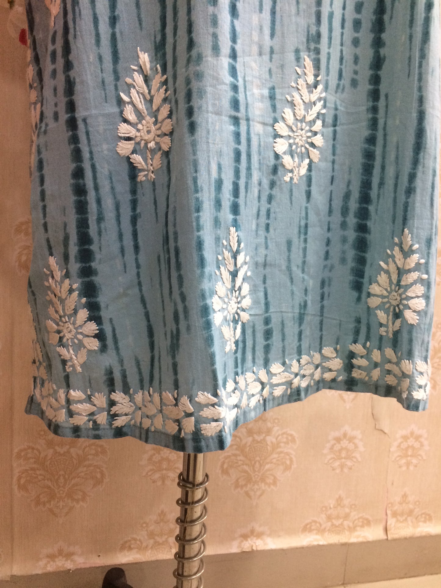 Tie dye lucknowi heavy cotton kurti