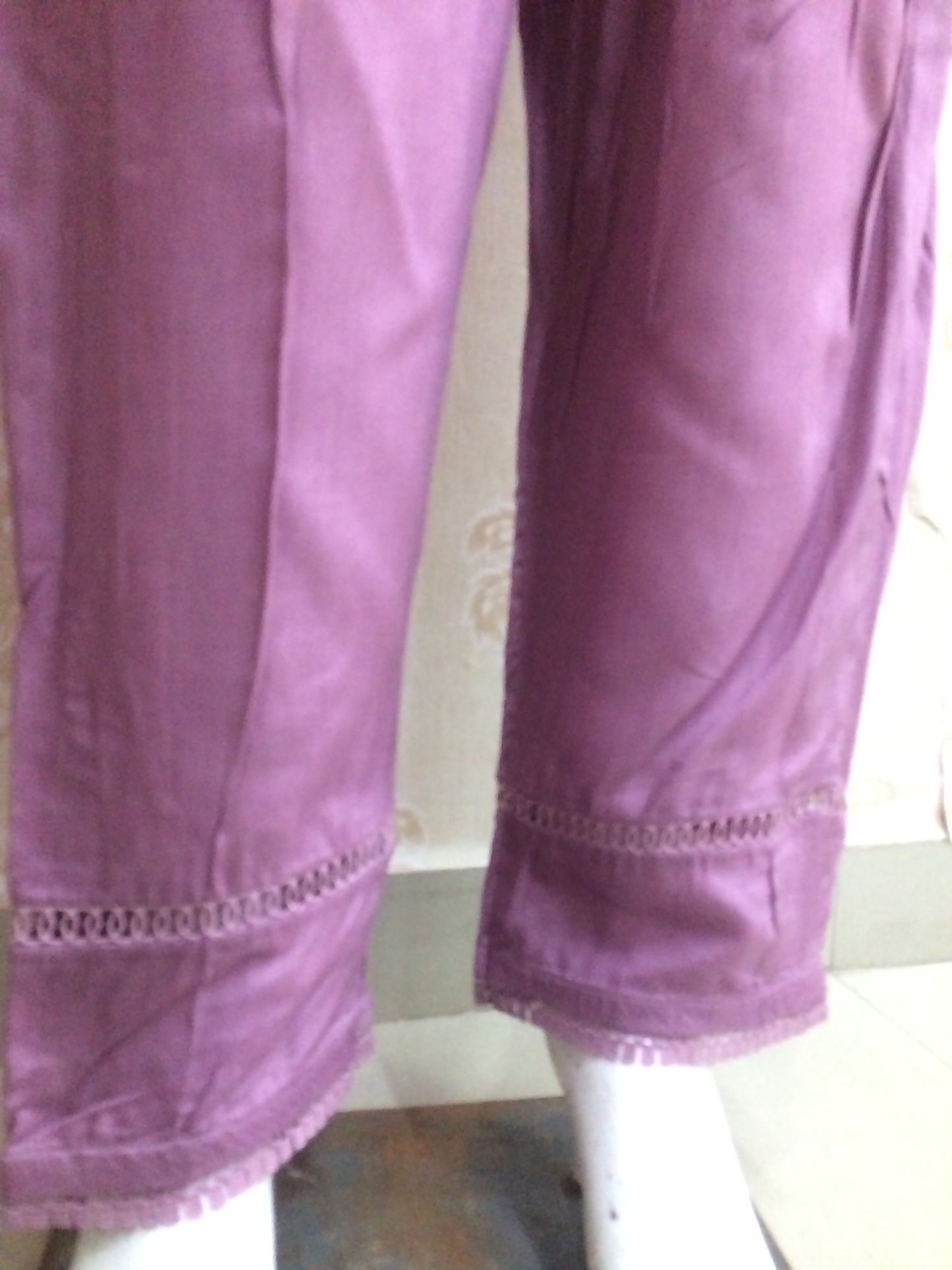 Luxury Plum Purple Heavily Embroidered Chiffon Salwar Kameez Suit with Sequin Work - Ready to Wear Designer Party Dress