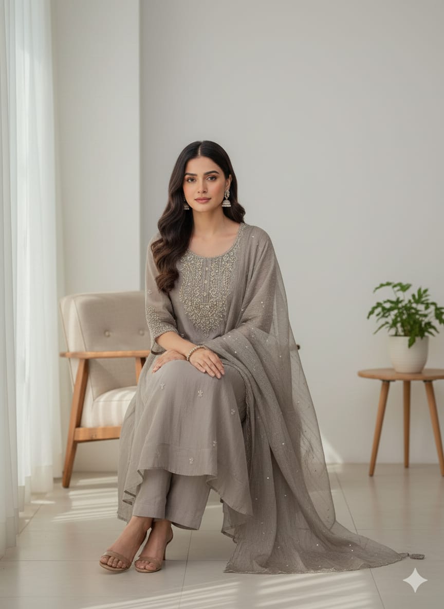 Luxurious Flowy Anarkali Kurta Set