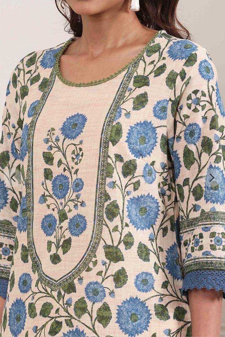 Floral Printed Cotton Kurta
