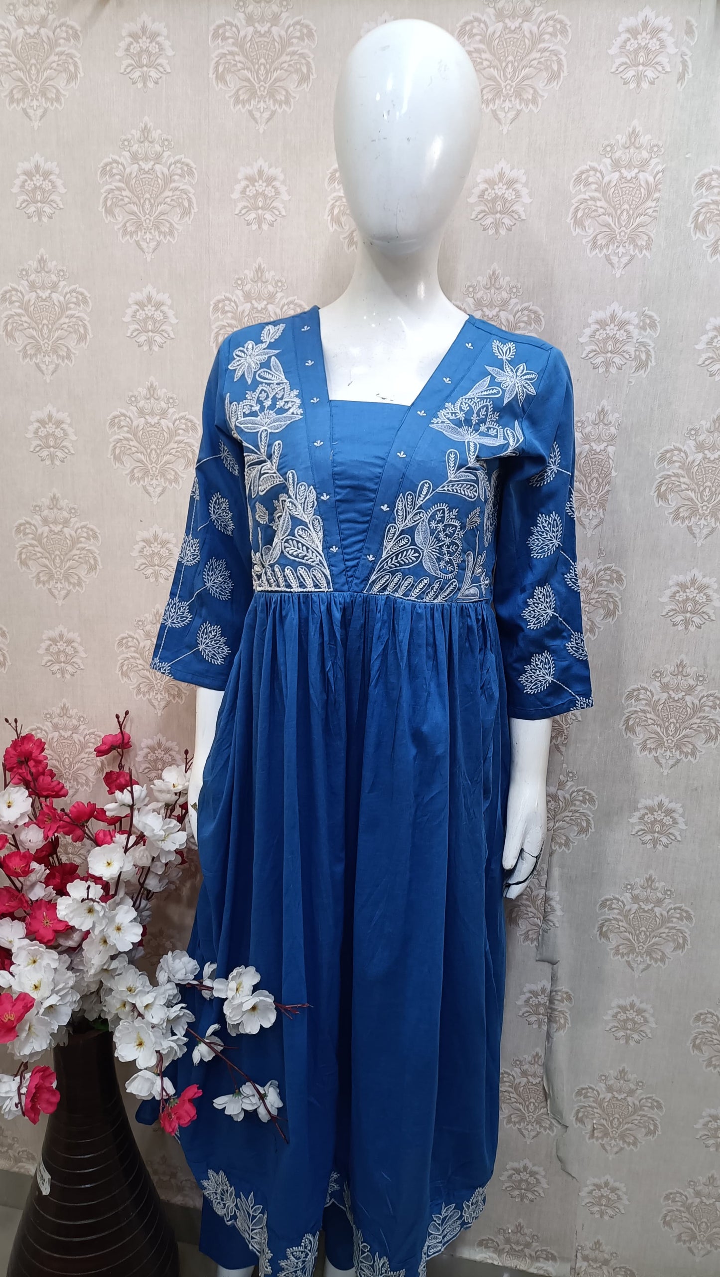 Kinaz Blue Anarkali Suit Set