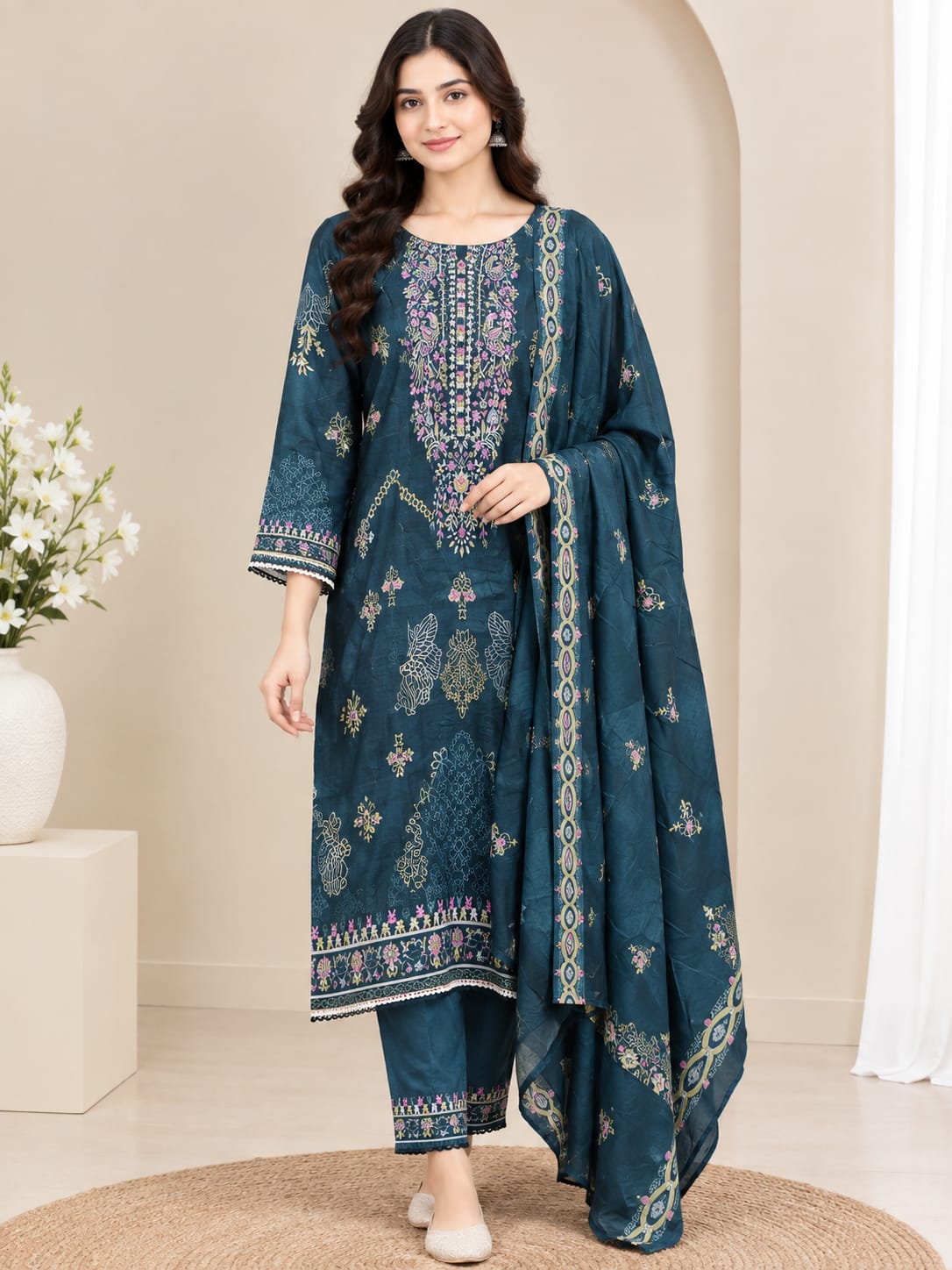 Aabid Pakistani style 3-Piece Suit