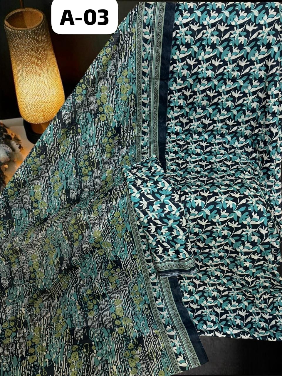 Bin Saeed Unstitched Printed Lawn 3-Piece Suit
