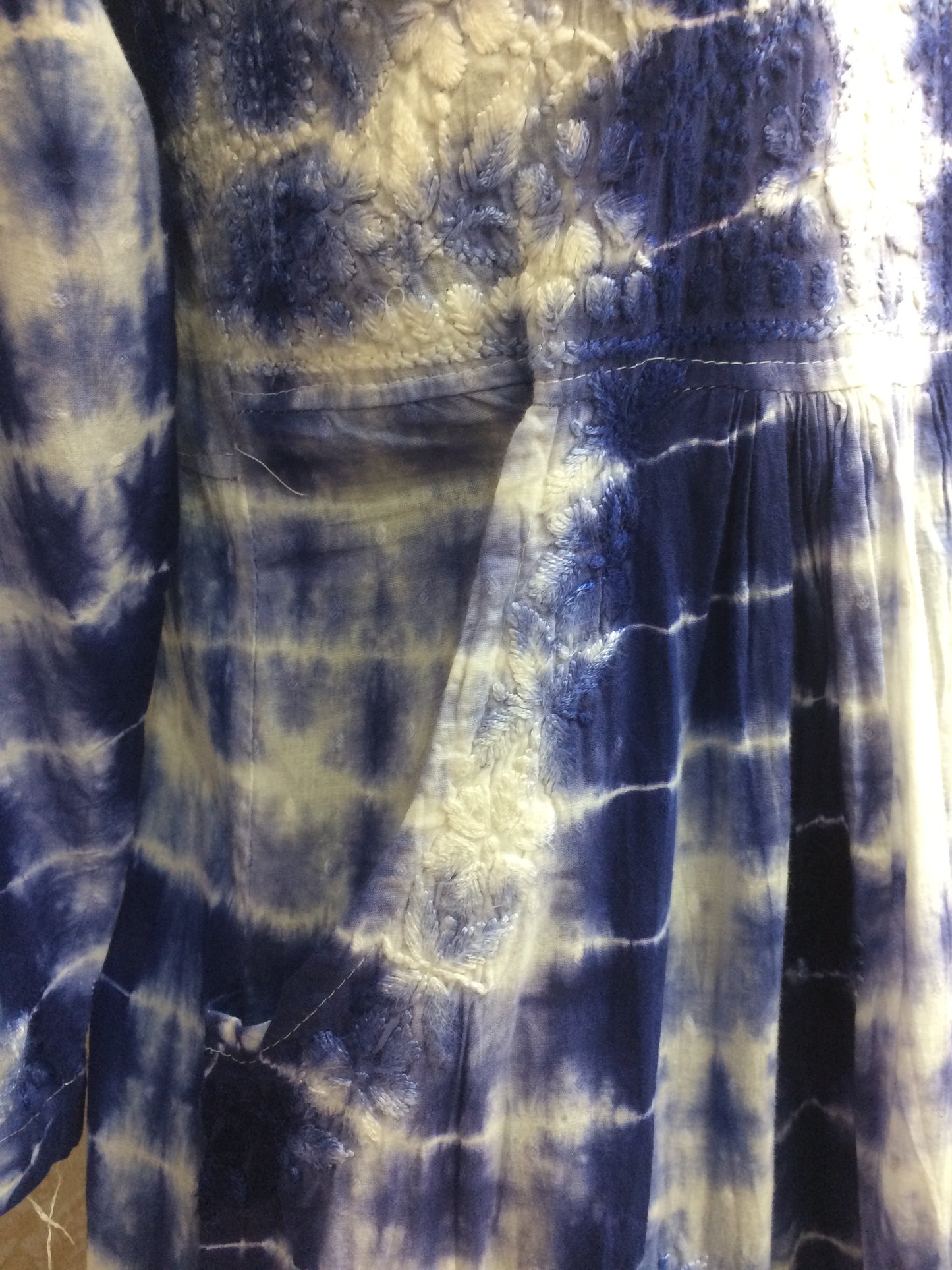 Tie die lucknowi navy blue