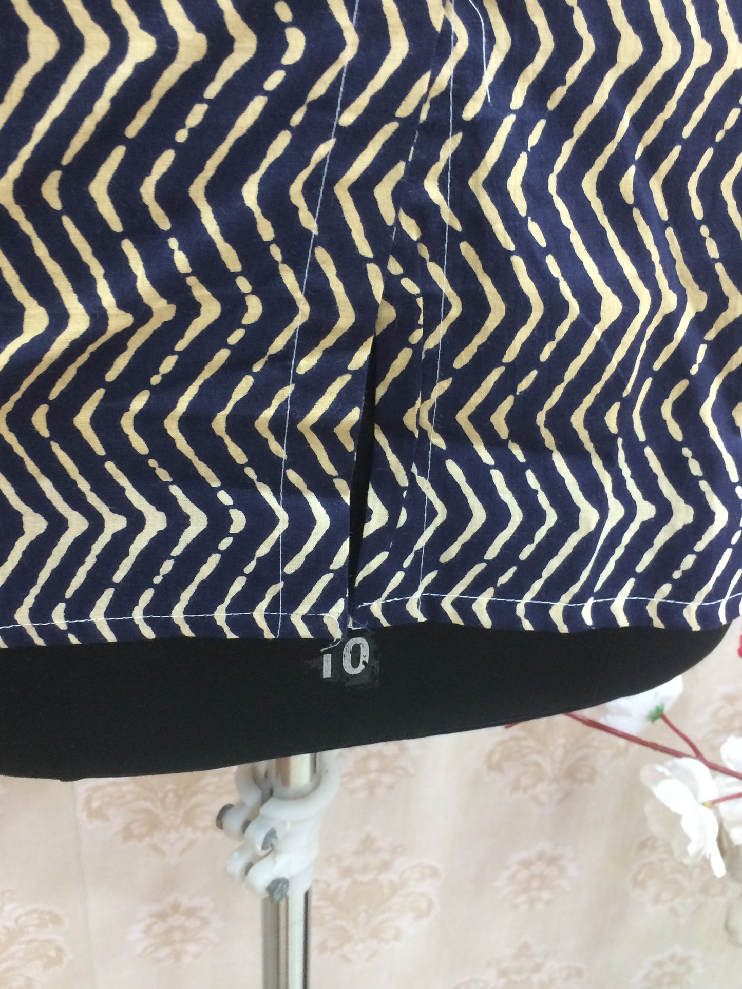 Classic Zigzag Print Cotton Short Kurti Tunic