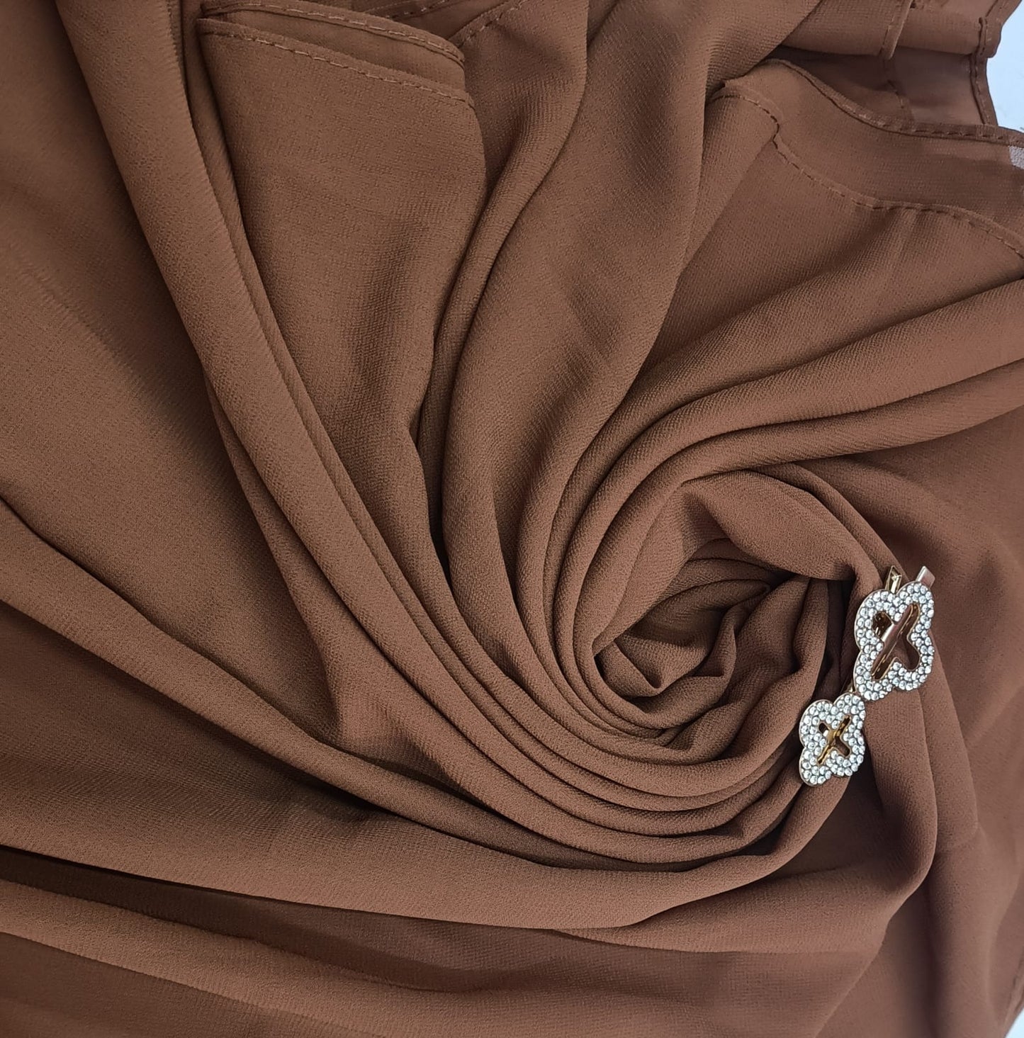 Premium Coffee Brown Chiffon Hijab