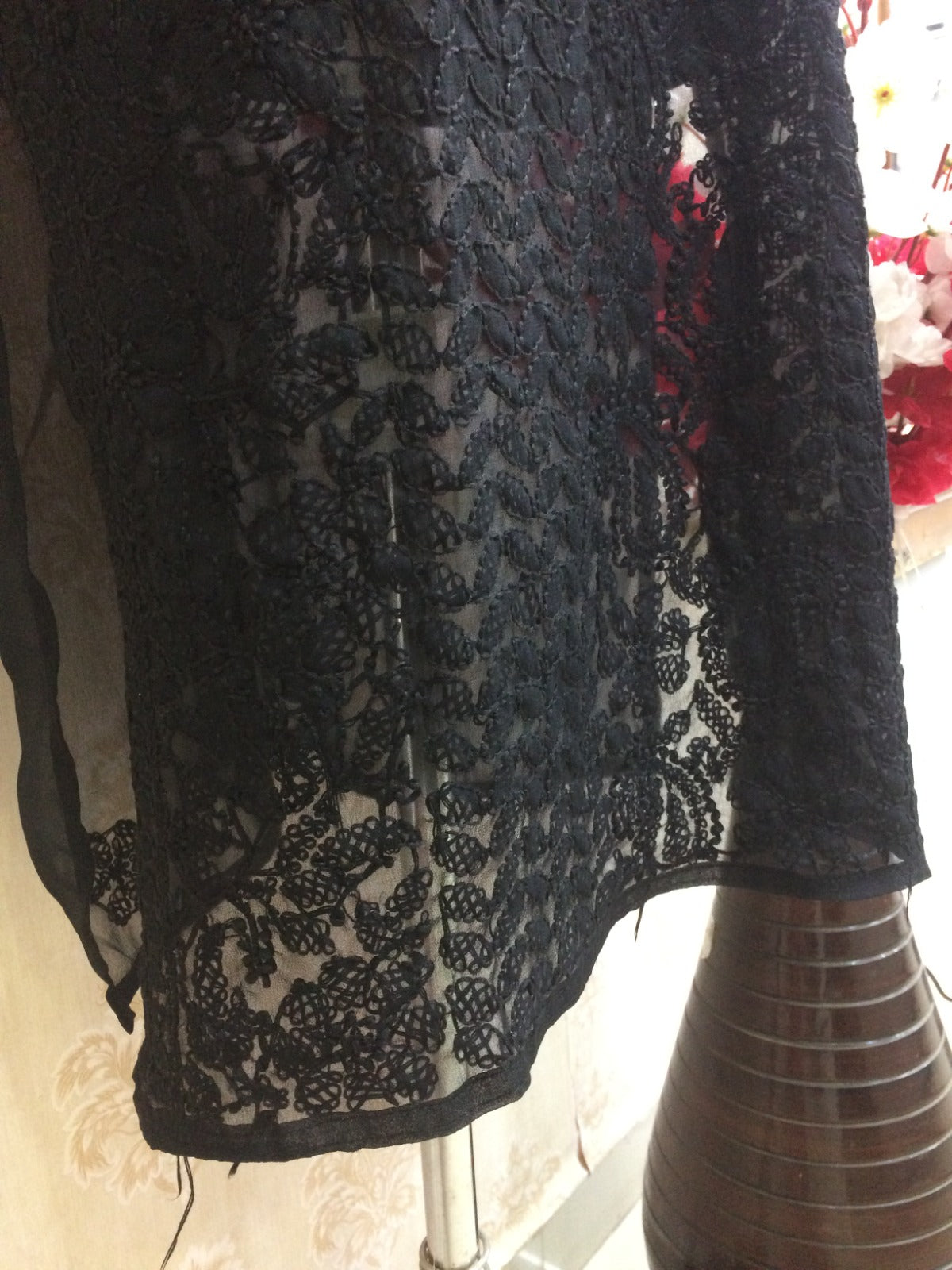 Lakhnowi - chiffon Black