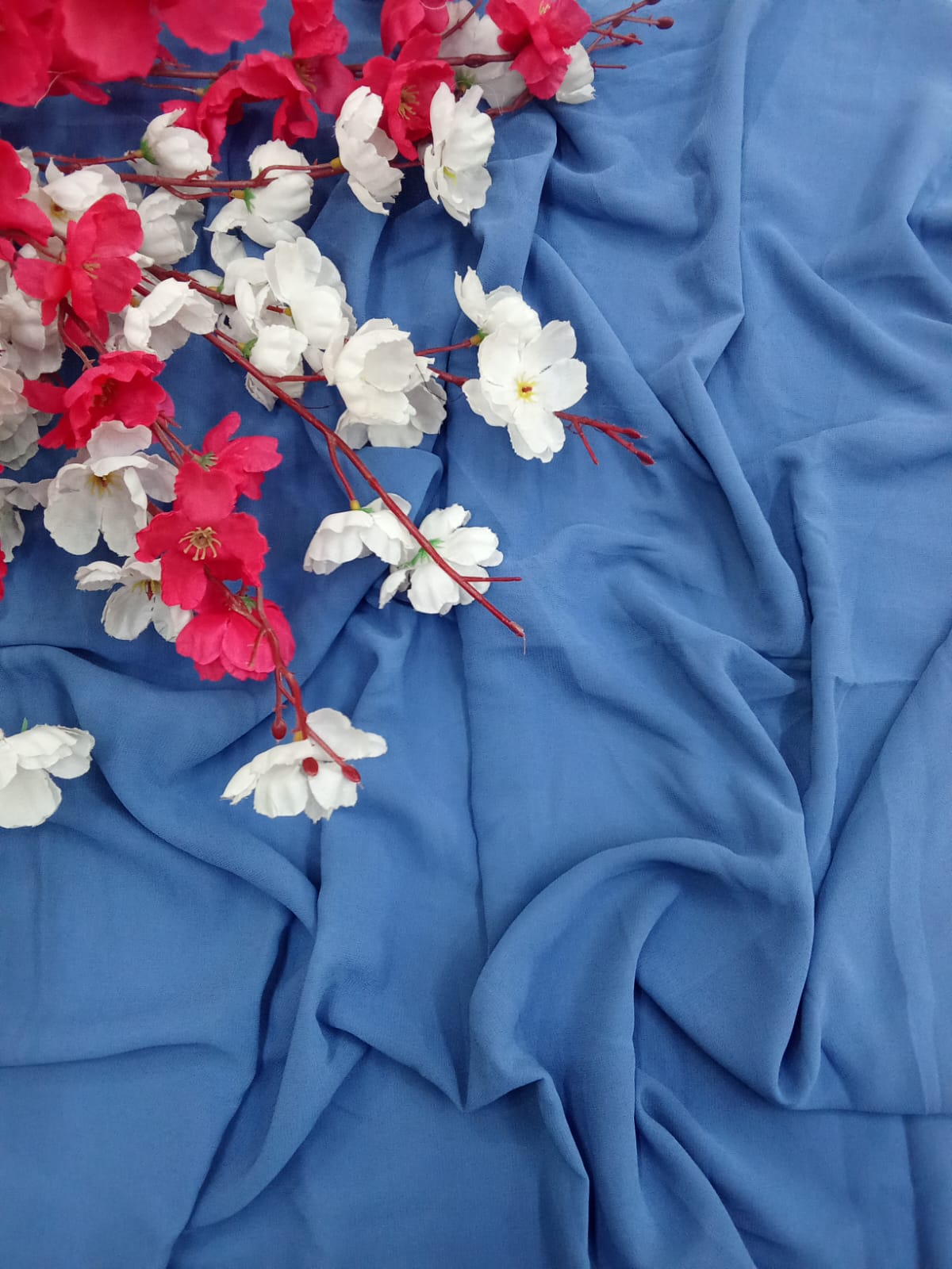 Premium Slate Blue Chiffon Hijab