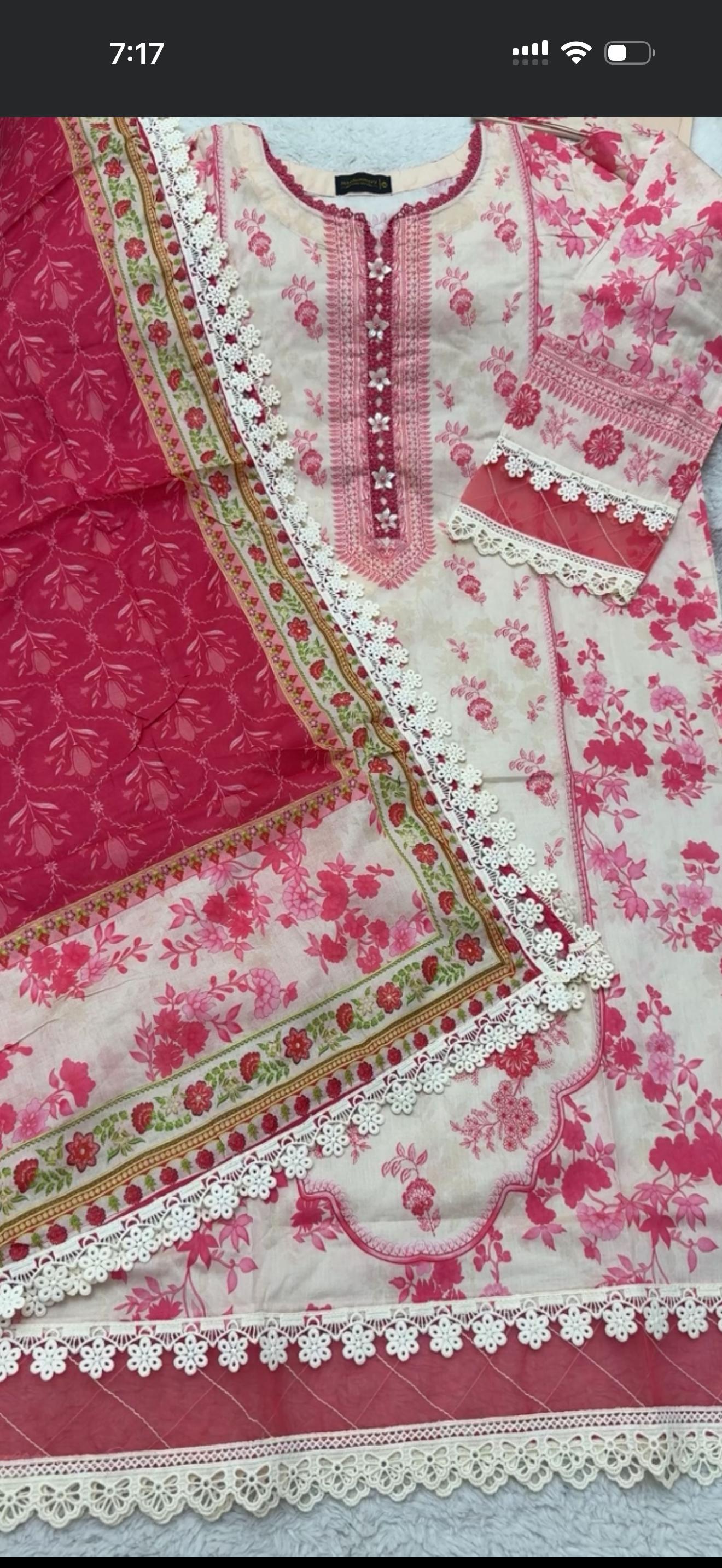 White and pink Mausummery lawn vol-01 2026