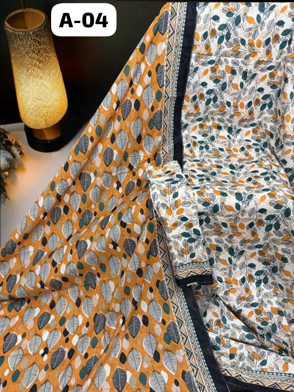 Bin Saeed Unstitched Printed Lawn 3-Piece Suit