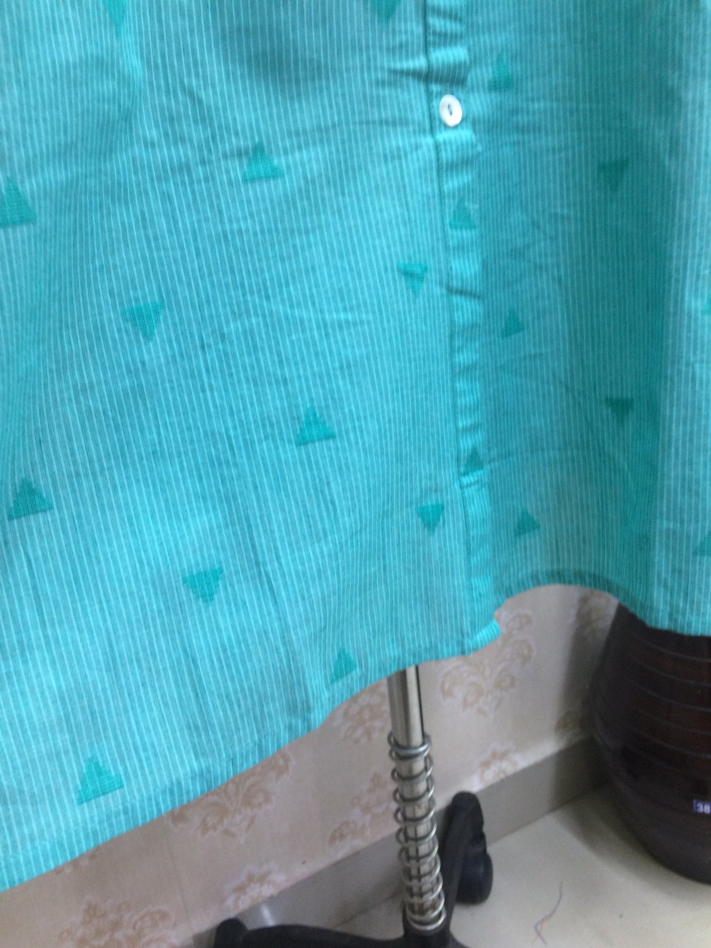 Aqua Teal Cotton Kurti.