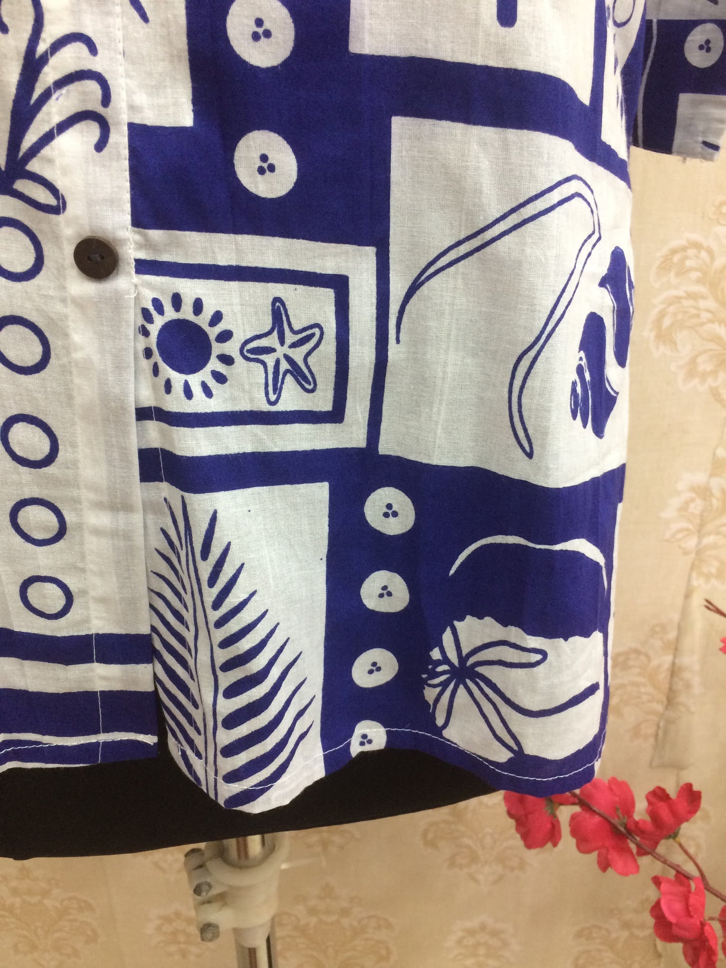 Blue & White Cotton Tunic