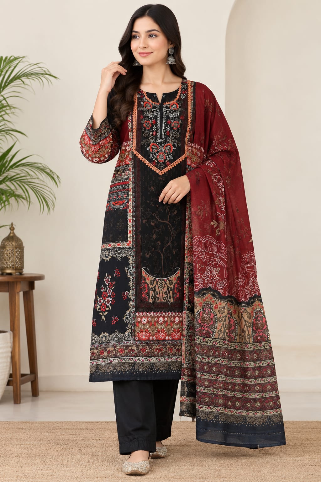 Pakistani style black dress