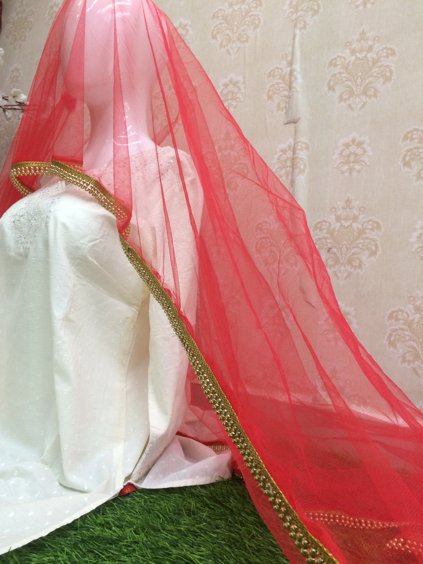 Red Bridal Dupatta