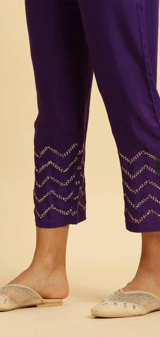 Amina W - Magenta And Ombre Pink Cord Set