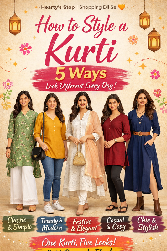 "How to style a kurti 5 ways"! 🎉
