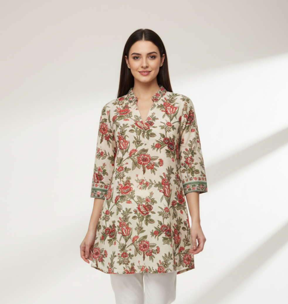 BIBA - short tunic beige