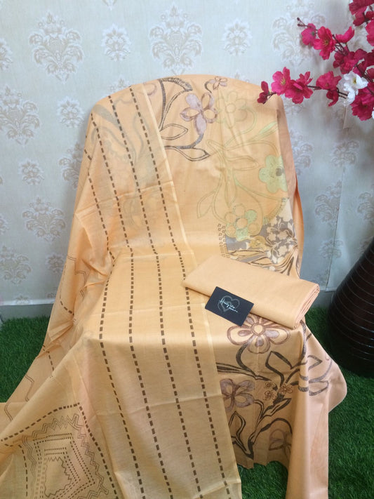 Saveera Unstitched peach