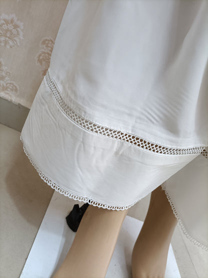 Farshi shalwar white dress