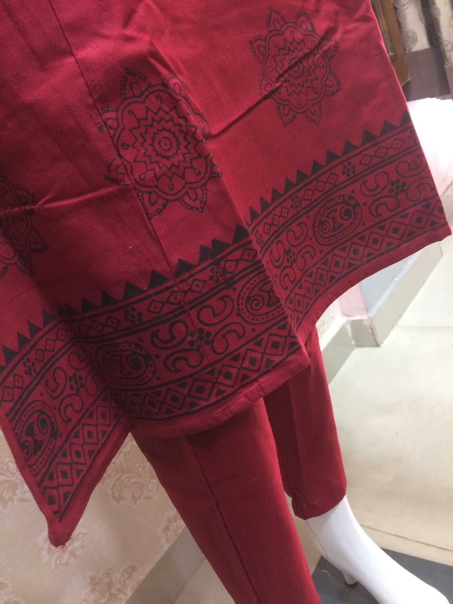 Jute cotten 2 pcs red
