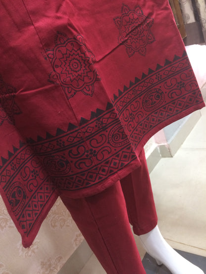 Jute cotten 2 pcs red