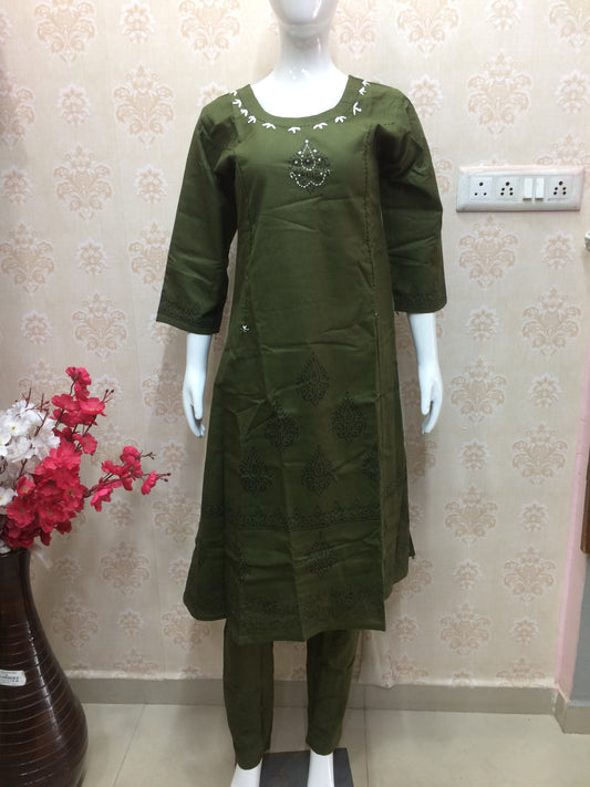 olive green 2 pcs set