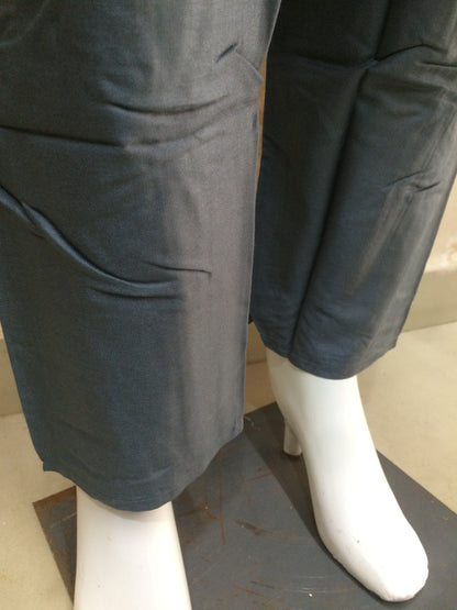 Grey Printed Cotton Suit with Embroidered Silk Dupatta