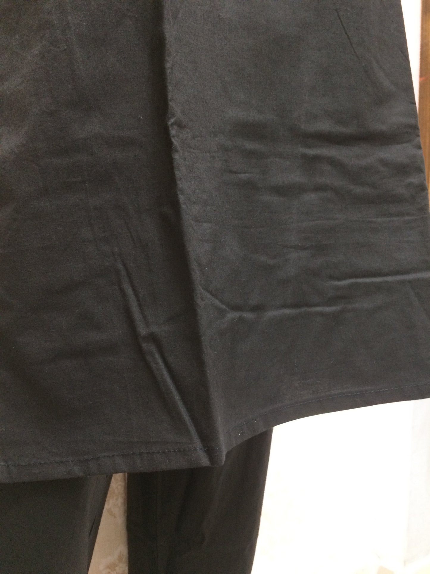 Black Straight Kurta Set with Maroon Embroidery & Ombre Dupatta