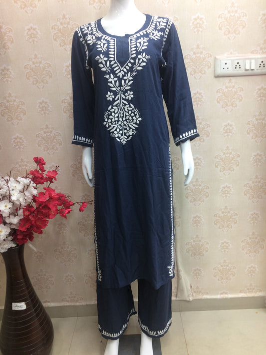 Lucknawi blue 2 pcs set