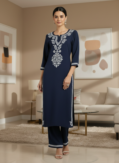 Lucknowi blue 2 pcs set