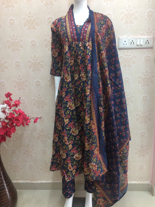 Jaipuri 3 pcs anarkali