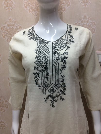 White -Blk cotton dress